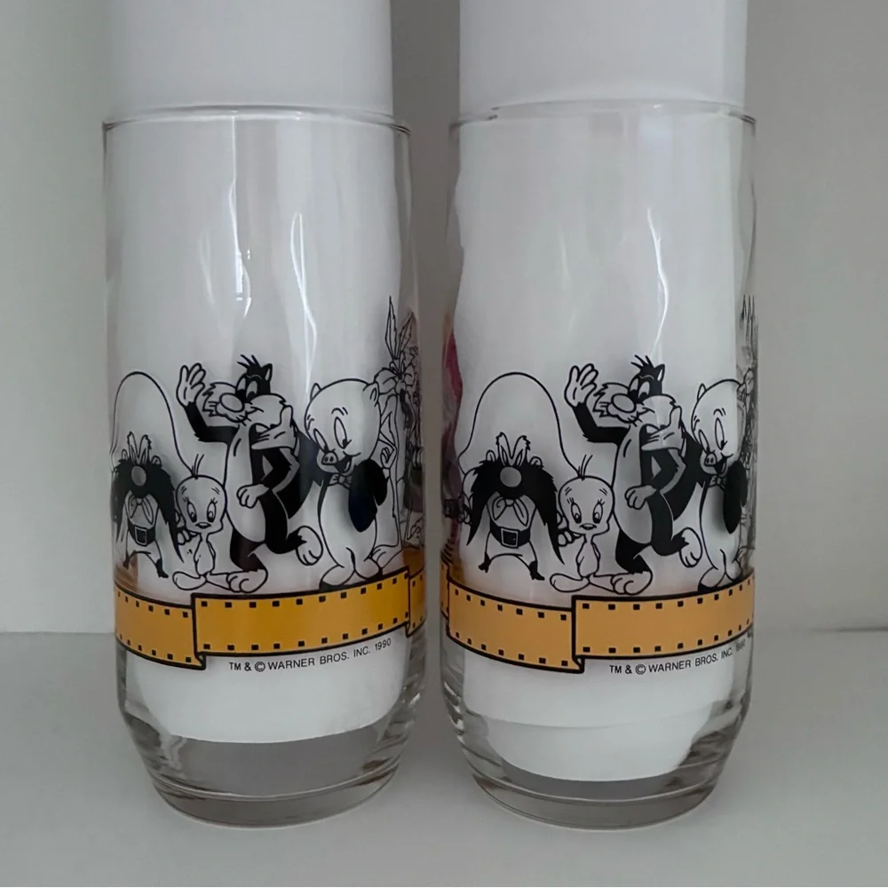 1990 Happy Birthday Bugs 50th Anniversary Collectible Glassware Warner Bros